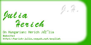 julia herich business card